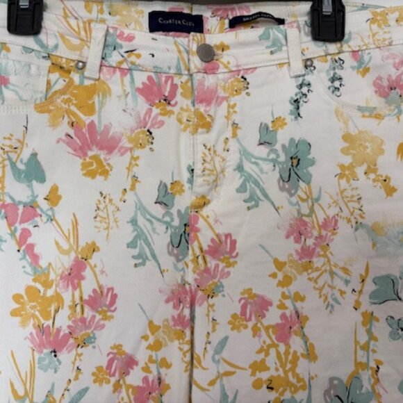 CHARTER CLUB BRISTOL CAPRI. MULTI-COLLOR FLORAL. LIKE NEW! SZ. 14 - Picture 3 of 4